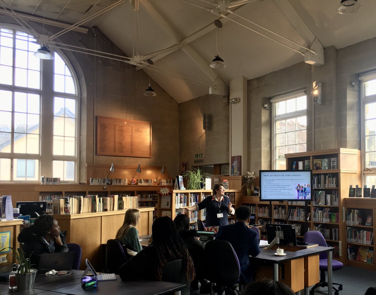 WycliffeLibrary's tweet photo. ⁦Thanks to ⁦@Lauren_E_James who⁩ gave a STEM based talk to all of Year 9 &amp; ran a relaxed workshop on the theme of writing diversely with Year 12/13 English students/All really enjoyed the sessions &amp; finished with book signings,Q&amp;A &amp; refreshments #WBD2023 https://t.co/pOmvQHMZ3c