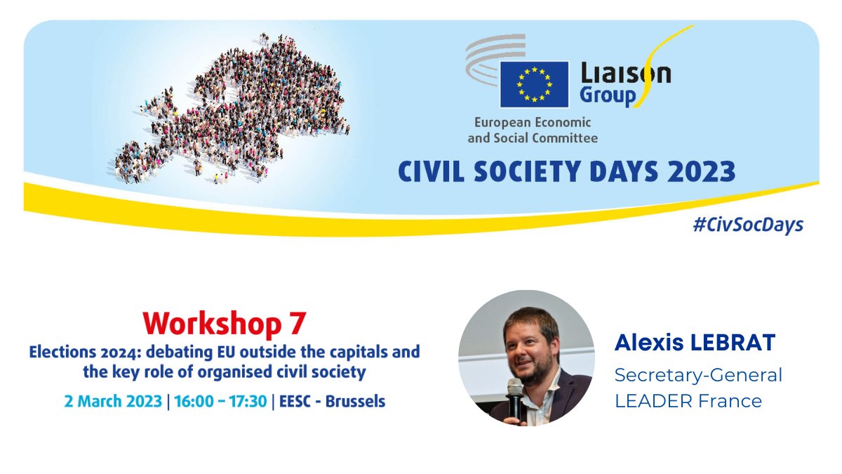 "We often hear in France 'It is not our fault, it's Brussels' '

We must speak of rural zones to Brussels, and of Europe to rural communities." - <a href="/lebrat_alexis/">Alexis Lebrat</a> at the #CivSocDays 2023.