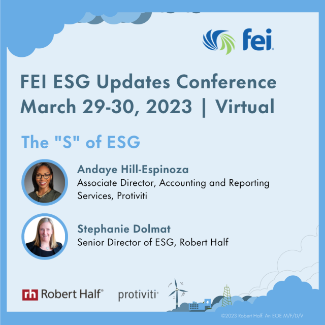OfficeteamNH's tweet photo. Register today for the virtual @FEInews #ESG Updates Conference (3/29-30) and learn best practices from leading experts – featuring a session from @RobertHalf and @Protiviti on The “S” of ESG. Register today with discount code: ESG23-RHIInvite https://t.co/TTQOAqSZGg https://t.co/IZ88O2RIsT