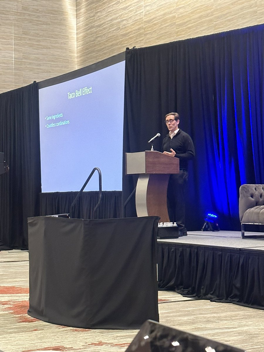 chrismsladd's tweet photo. “Just like Taco Bell added on the Dorito taco, we need to keep adding new stuff,”Dr Daniel Boffa @nationaldb_ncdb needs to continue to evolve: “It’s the real pathway to personal treatment decisions.” @AmCollSurgeons #CancerConference2023 #SentaraNurse https://t.co/w6TcY10J7X