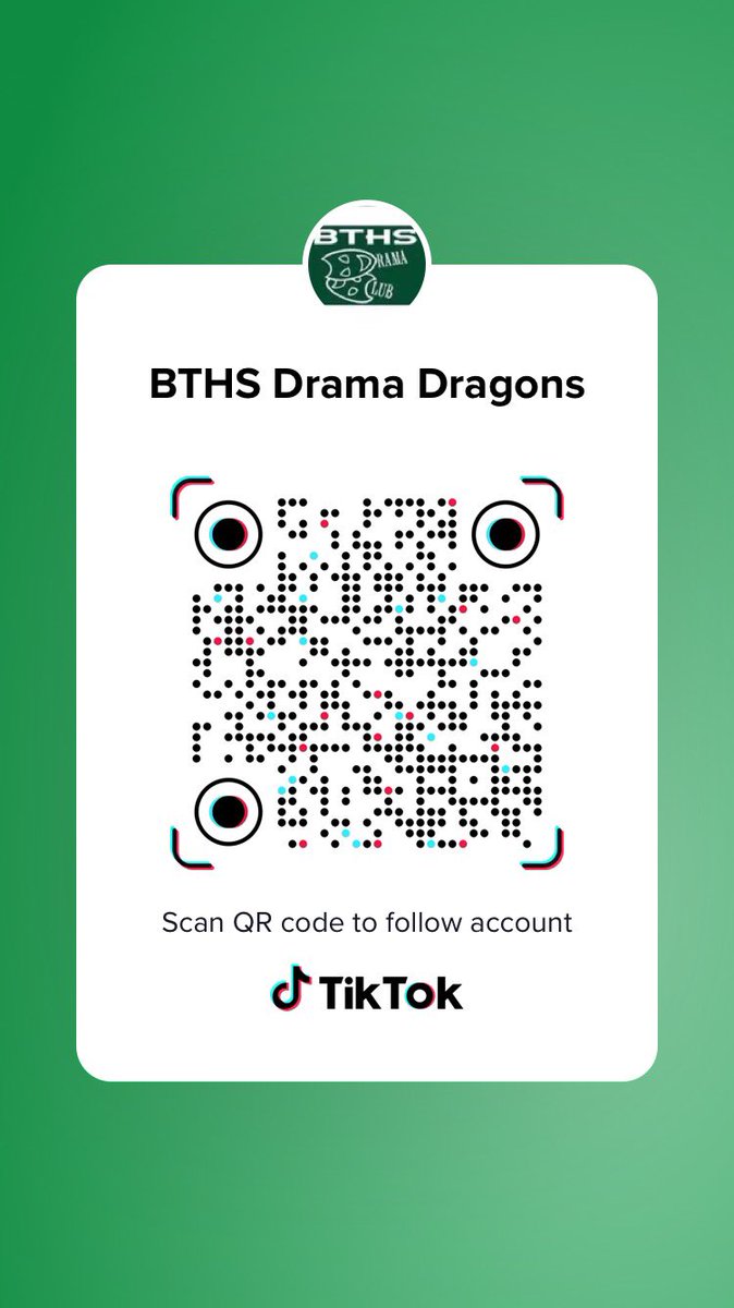 We now have a Tiktok! Scan to follow🎵