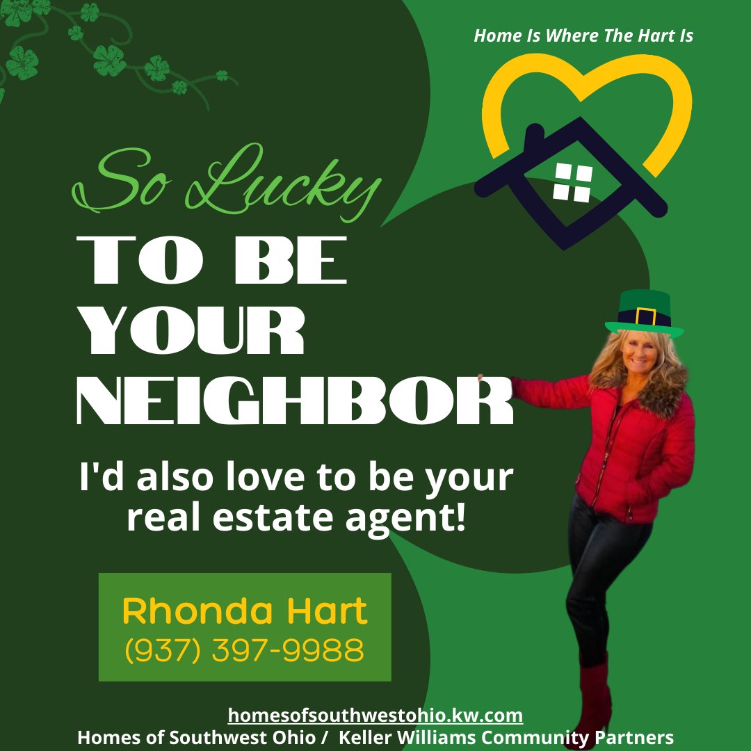 0707rhart's tweet photo. So lucky to be your neighbor in @of_centerville @CentervilleOH. Give me a call today & I can help with buying or selling a home.
#stpatricksday2023 #stpatricksday #stpattysday #StPattysday2023 #lucky #luckygirl #neighborshelpingneighbors #neighborsandfriends🏠❤️🧡💛💚💙💜🍀 https://t.co/fkCeXDaS7t