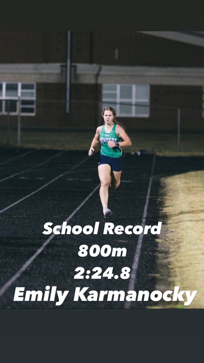 ALBrownXCTF's tweet photo. With her performance last night, our Kaptain and Wonder Woman, Emily Karmanocky, set a new School Record and currently sits as North Carolina’s overall #2 this early season in all classifications for the 800m. #BeGreat #beaWonder https://t.co/hRrdE9b74z