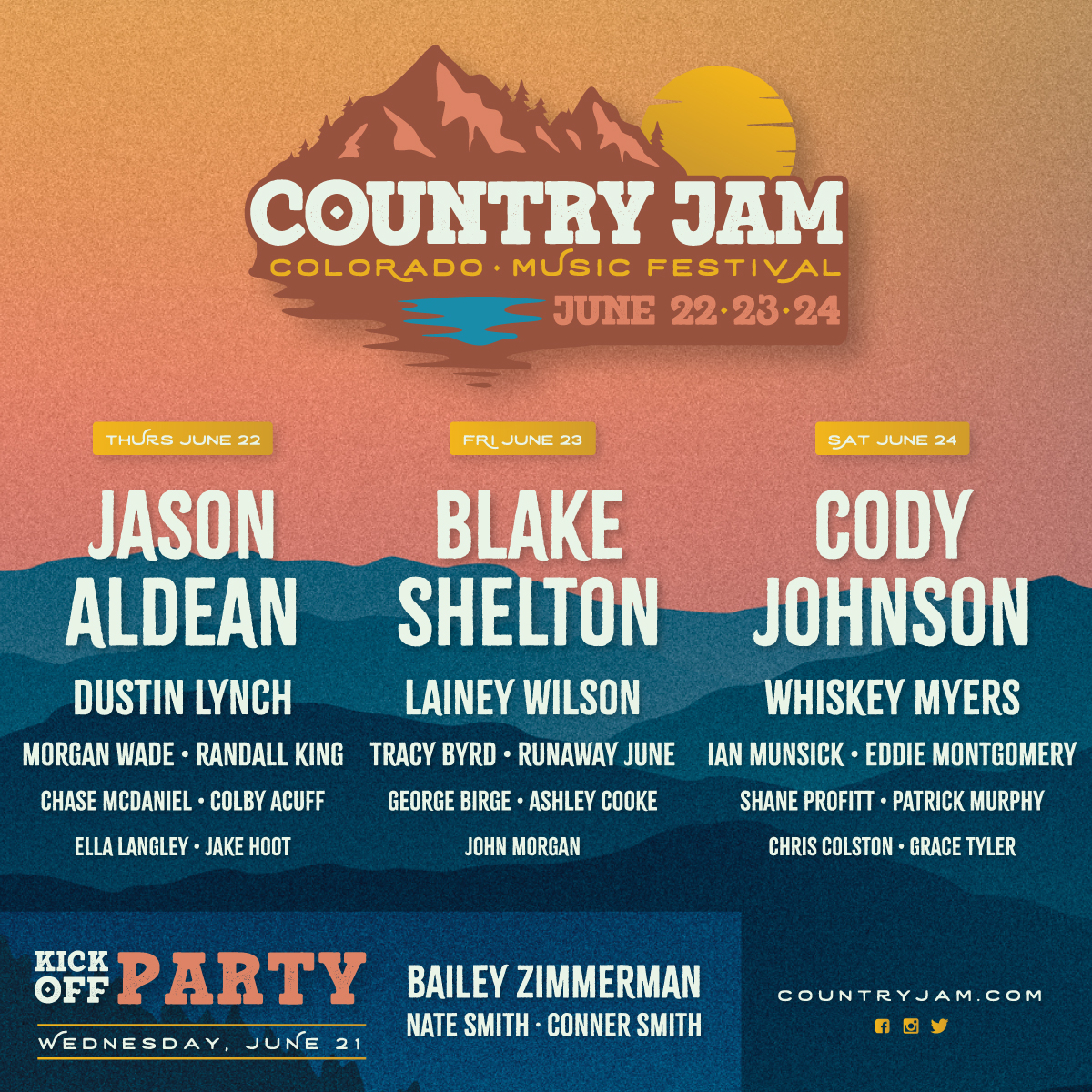 The time is now! 🤠
Ticket prices increase at midnight MST—get 'em while you still can. ⏳
countryjam.frontgatetickets.com
#countryjamco