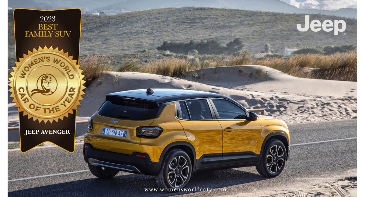 La Jeep Avenger a été nommée women's world car of the year dans la catégorie SUV 2023 😮