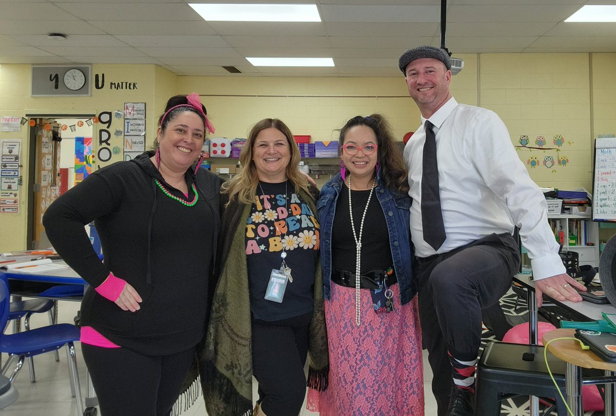 MsRagasaTavares's tweet photo. 5th Grade teachers deciding to celebrate a Throwback Thursday for #ReadAcrossAmerica2023 #findthekind @mrsmorris_chps @RachelMorgan5th @TCasale9 @JJESOwls https://t.co/c4Ipr3dloA