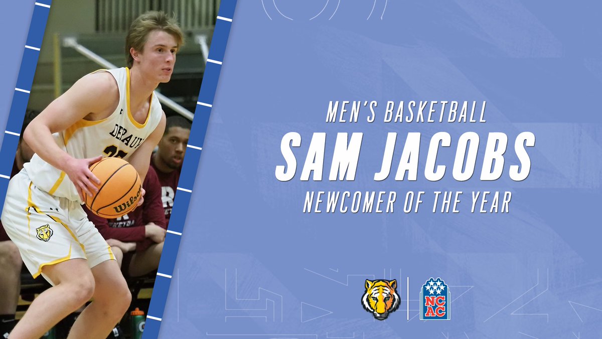 2023 NCAC Men's Basketball Newcomer of the Year

Sam Jacobs <a href="/DePauwAthletics/">DePauw Tigers</a>