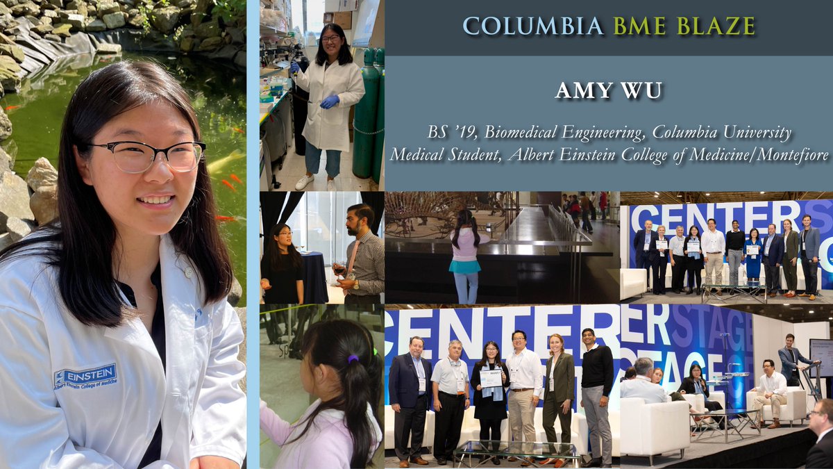 In our March #BMEBlaze spotlight, we loved catching up with <a href="/CUSEAS/">Columbia Engineering</a> alumnus Amy Wu (<a href="/thisisamywu/">Amy Wu</a>) to learn about her Columbia BME experience!🎓
⁣
Get to know Amy at bit.ly/wubme