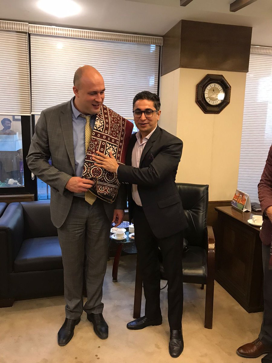 H.E. Mr. Andrey V. Fedorov, Consul General, The Russian Fedration in Karachi meets with Secretary Investment, Sindh Mr. Syed Mansoor Abbas Rizvi and discuss trade and investment opportunities in Karachi (Sindh).