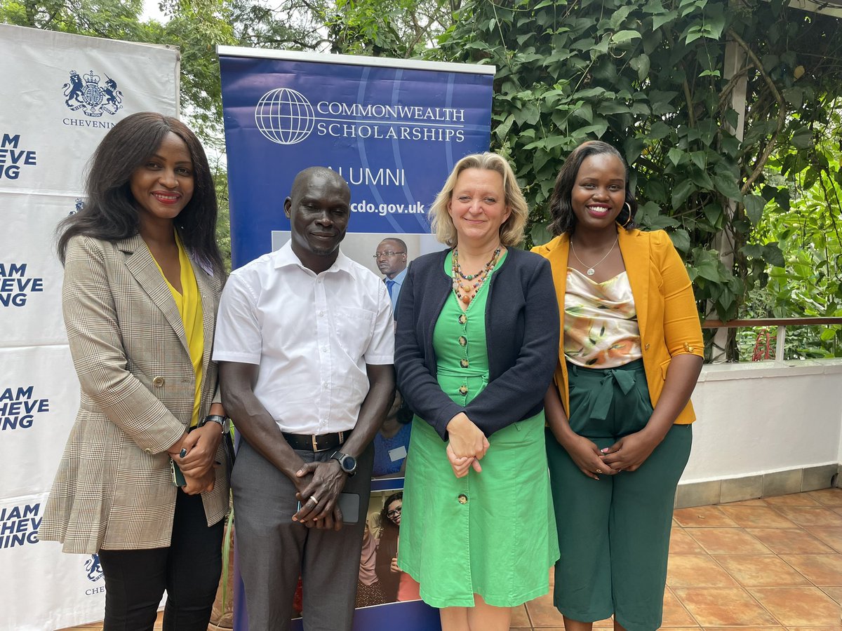UKinUganda's tweet photo. Delighted to welcome back the 🇺🇬 2021 @CheveningFCDO &amp; #Commonwealth scholars following the completion of their postgraduate studies in the 🇬🇧.

Excited about the positive impact they will make to 🇺🇬. #BeALeader https://t.co/uKK83k5rJT