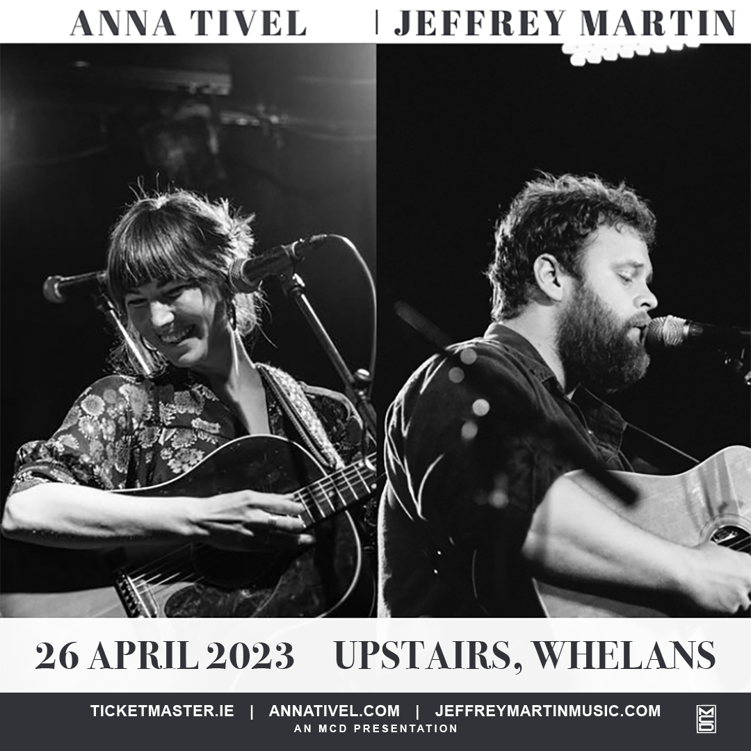 THIS WEDNESDAY: @_jeffreymartin & @AnnaTivel will play Whelan's Upstairs, Dublin - 26th April whelanslive.com/event/jeffrey-… @mcd_productions