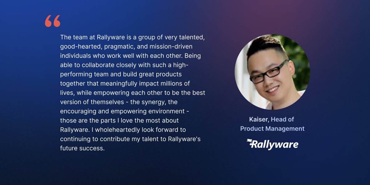 RallywareSF's tweet image. Shout out to our amazing Head of #ProductManagement, Kaiser Chan! Thanks, Kaiser, for your commitment to making Rallyware the #1 performance enablement platform for sales forces all over the world. Cheers to an awesome 2023!
hubs.li/Q01DY90g0
#performanceenablement