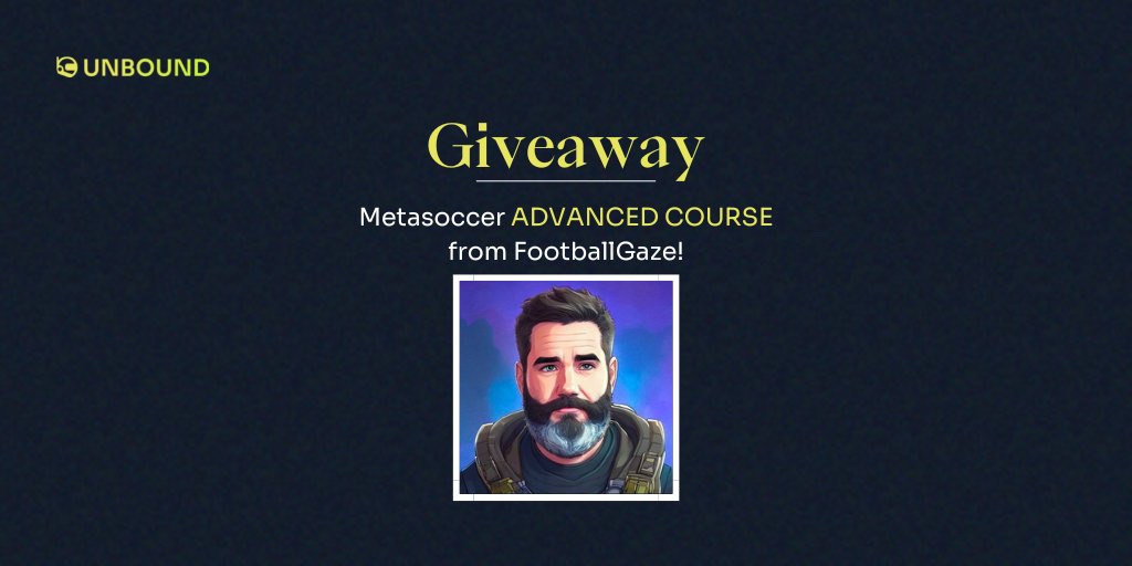 🧑‍🚀 UNBOUND'S <a href="/FootballGaze/">Football Gaze</a> RAFFLE 🎦 ⚽

We appreciate all web3 gaming content creators who work on bringing this space into mainstream!

Today we celebrate <a href="/FootballGaze/">Football Gaze</a>'s community!

We're gifting an 1-HOUR <a href="/MetaSoccer_EN/">MetaSoccer</a> ADVANCED COURSE, conducted by <a href="/FootballGaze/">Football Gaze</a> himself!