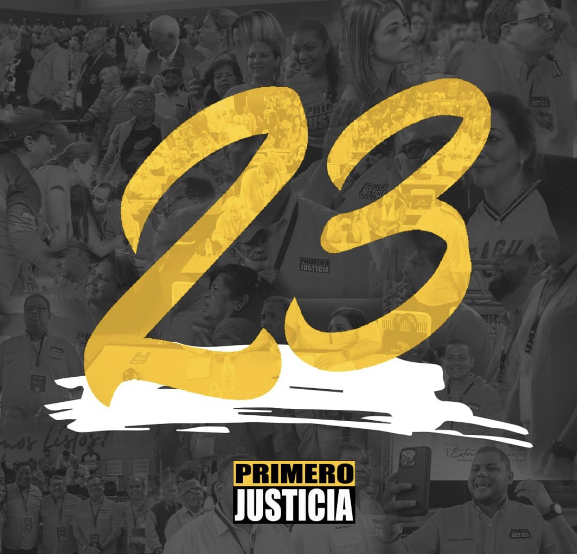 hcapriles's tweet photo. Hoy nuestro partido @Pr1meroJusticia cumple 23 años de fundado, vaya un abrazo y nuestro reconocimiento a las justicieras y justicieros que a lo largo de estos años luchan por lo que siempre ha sido nuestra causa: los venezolanos, los más vulnerables y la golpeada clase media. https://t.co/7ECwipzJHL