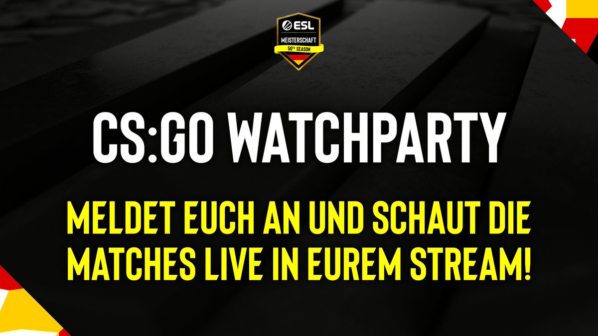 Es gibt weitere Neuerungen für diese ESLM-Saison! 🔥
Ihr habt nun die Möglichkeit unsere #ESLMeisterschaft-Übertragungen mit eurer Community live in eurem Stream zu schauen. 🙌

Weitere Informationen zur Anmeldung findet ihr hier:
👉 pro.eslgaming.com/deutschland/cs…