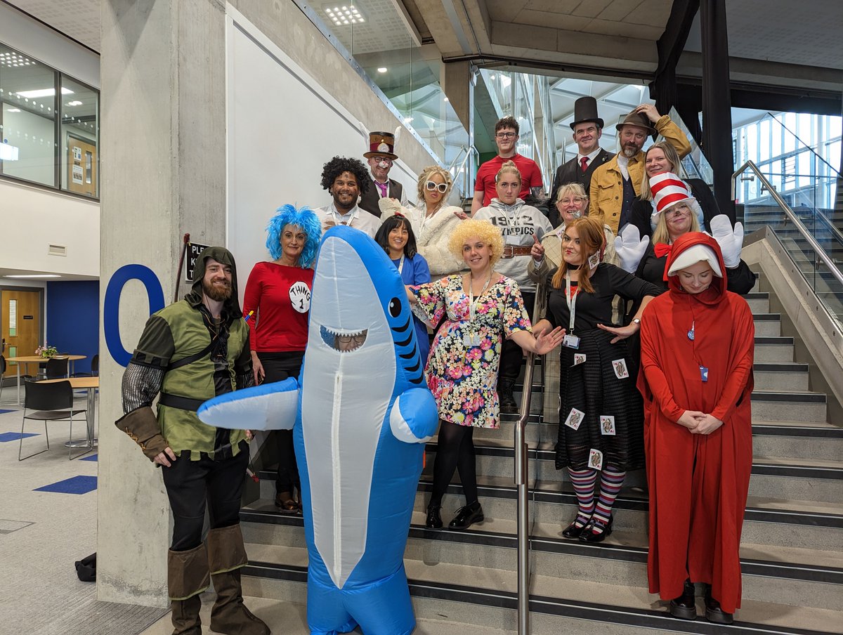 DarwenAcademy's tweet photo. It's been an amazing World Book Day 2023! Our staff have outdone themselves with incredible costumes that brought the stories to life. Thanks for making it an unforgettable and colourful day! 📕📗📘📙 #WorldBookDay2023 #Inspiration #BringingStoriesToLife https://t.co/DiRY1fHsxL