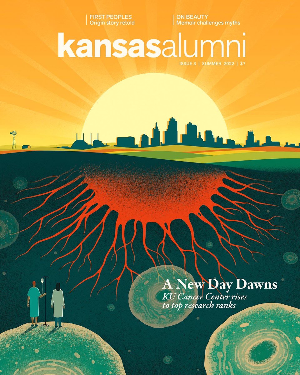 Hope on the horizon.
Some time ago I did this cover #illustration for <a href="/kualumni/">KU Alumni</a> about their great advance in research and treatment for patients and families.
davidebonazzi.com/news/kansas-al…