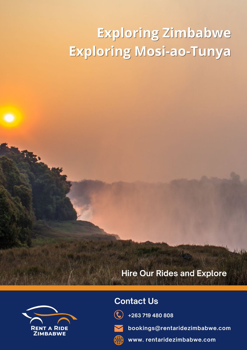 You need a reliable car rental service to and from the Mosi ao Tunya, look no further.. 

#Zimbabwe #Harare #Bulawayo #VictoriaFalls #ZimBho #carrentalservice  
Call or Whatsapp us +263 719 480 808
rentaridezimbabwe.com