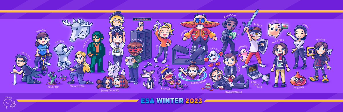 Looking forward to catching up on all the runs I missed, but here's a tribute to my favs from @esamarathon Winter 23. Thanks for putting on a great event as always 💜 I'll tag ppl in the comments (if anyone knows Ida & Ssylwer's please tag them too). DM if you'd like a print!