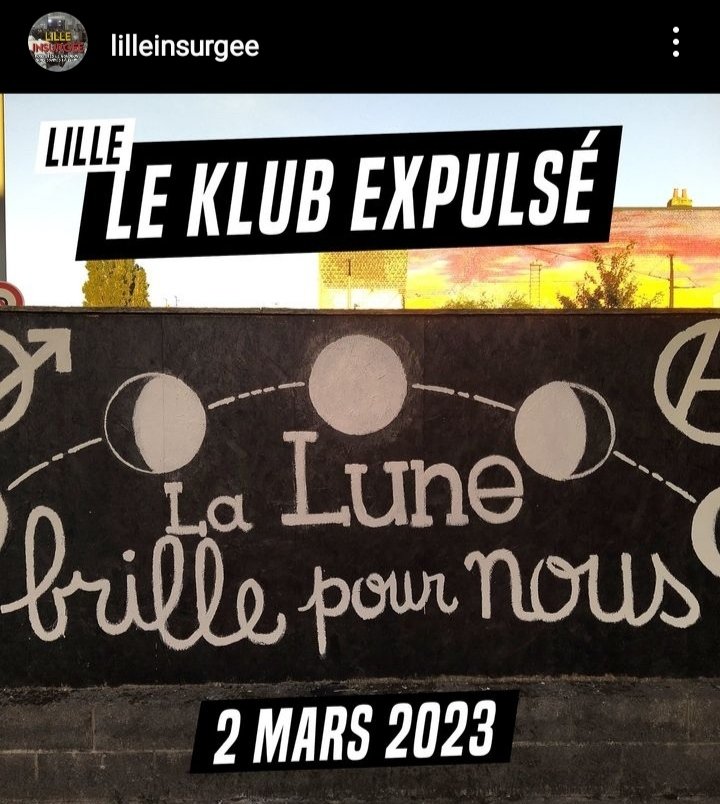 Anarchisterie's tweet photo. Le squat lillois Le Klub a été expulsé ce matin. Pas d'arrestations ni de violences à déplorer
#expulsion #Lille #fives #occupation #squat #squatpartout #lune #acab https://t.co/lw3D5ROqV8