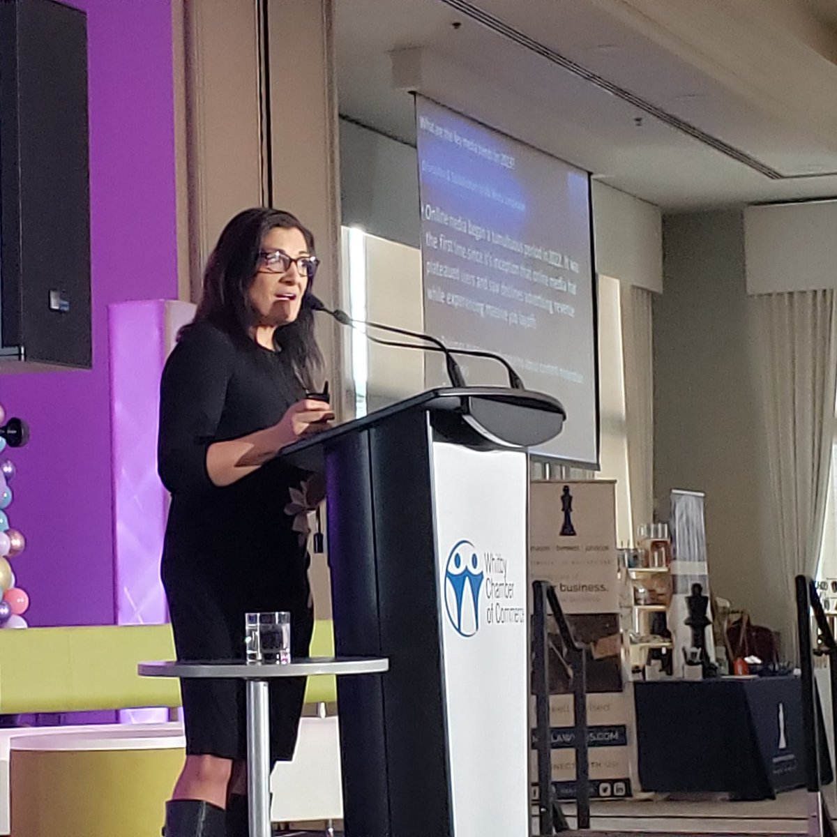 Whoo hoo!! Mary from @PattisonMedia has taken the stage at our #ConnectWomen2023 conference speaking about media realities: metric, stickiness and attention spans.....#WCCProud