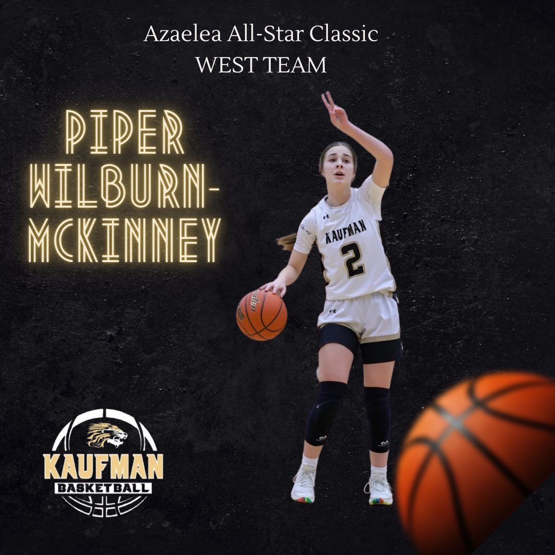 Congratulations to Senior Piper Wilburn-McKinney who was selected to play on the Azalea All-Star classic for the West Team. 

This basketball classic will be held on Saturday, April 1st at the Tyler Junior College Wagstaff Gymnasium in Tyler.

Congratulations Piper, proud of you!