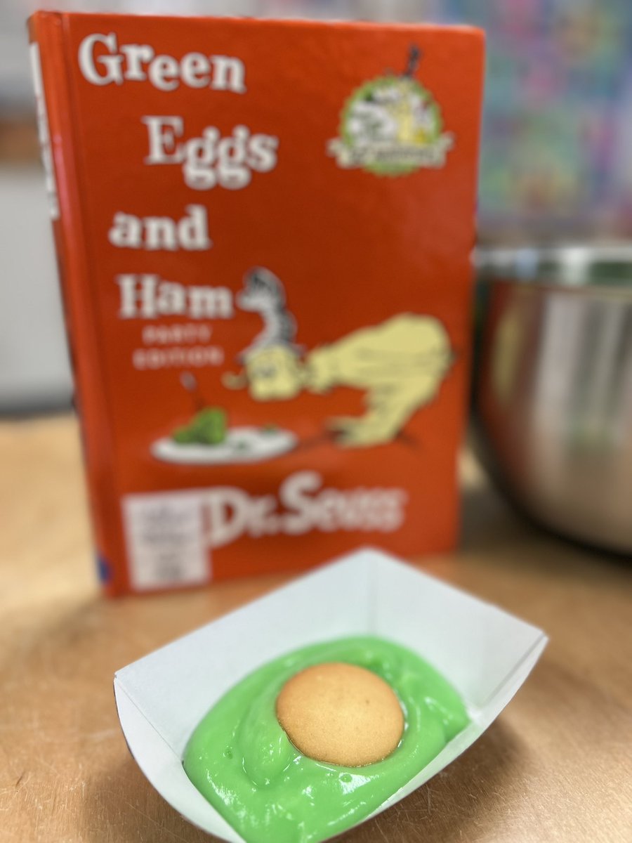 HBD Dr. Seuss!!! We had fun making our own version of green eggs! 
#PreKLife #blessedinthisnest