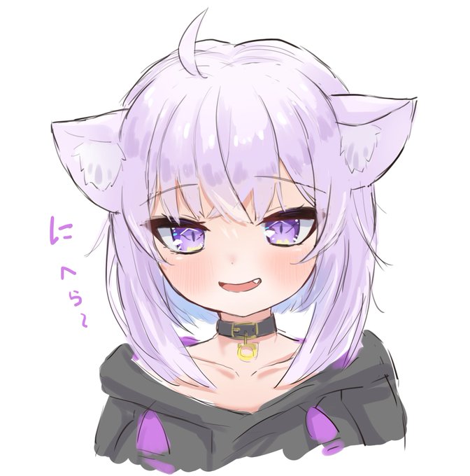 猫又おかゆ 「お顔の練習rkgk 」|Tkc‐てぃけしのイラスト