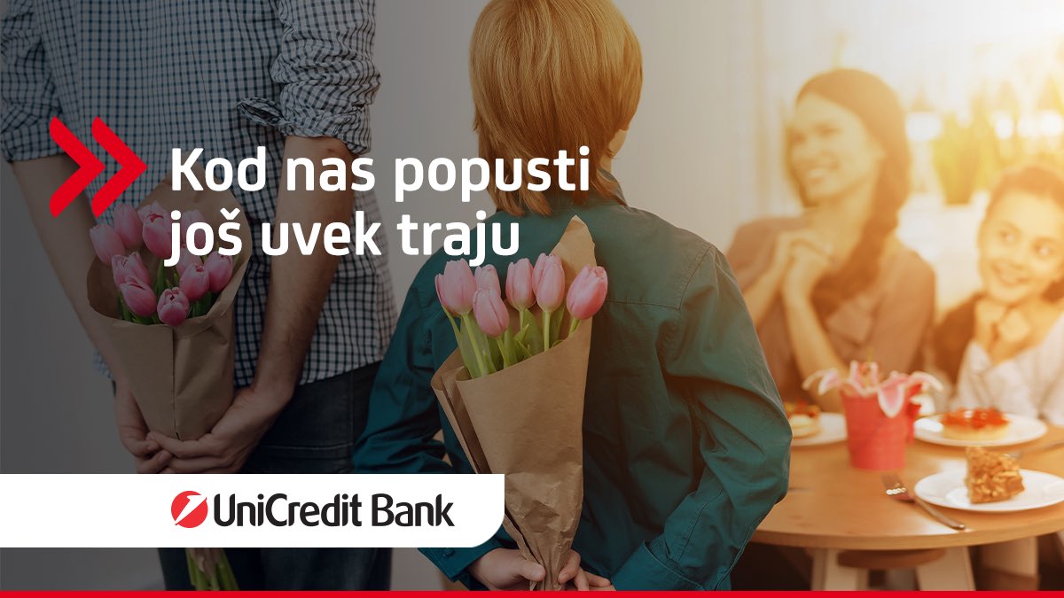 Kod nas popusti još uvek traju! U susret predstojećem Danu žena, pogledajte ponudu popusta koje ostvarujete kupovinom svojom platnom karticom UniCredit Banke. Izaberite poklon kao znak pažnje iz ponude naših partnera i obradujete svoju dragu osobu.
lnkd.in/e5Rr6rx
