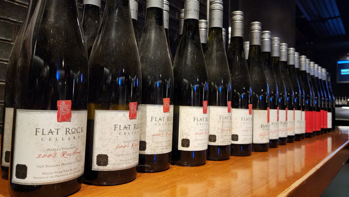 I can't wait to taste 20 years of Flat Rock Riesling today 🤩 #wine