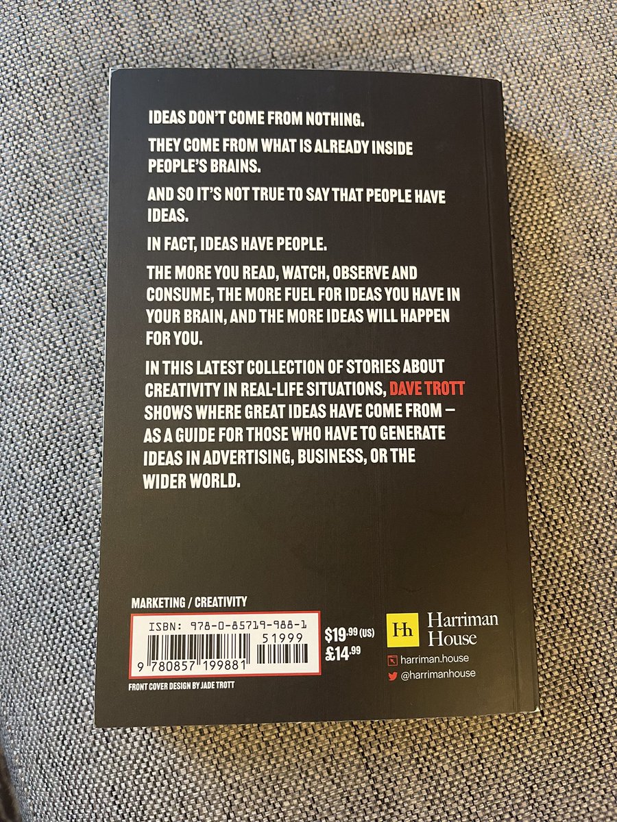 DickieArmour's tweet photo. Huge thanks to @AngusGrady for this brilliant birthday present. 

@davetrott's amazing new book - "Crossover Creativity"! 

Where great ideas come from. 

#CrossoverCreativity 
#DaveTrott https://t.co/dNmSvFOdbW
