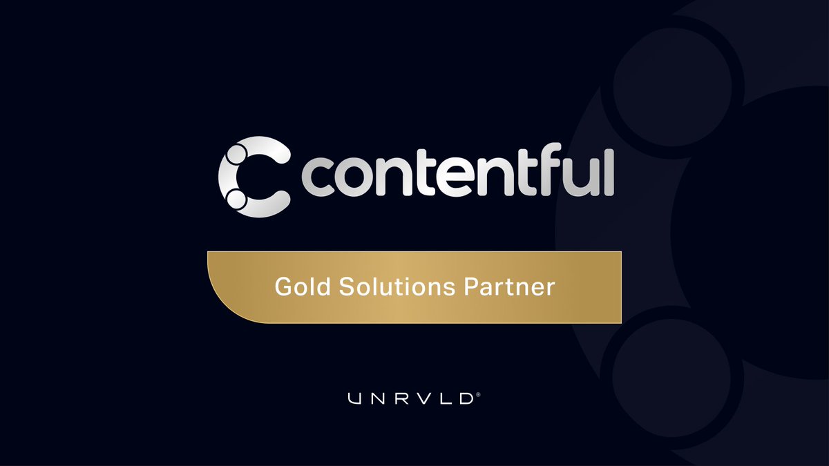 UNRVLD is now a top tier Gold Partner with <a href="/contentful/">Contentful</a>.

Contentful is an API-first content platform that helps you manage content and orchestrate experiences. We look forward to our partnership evolving and improving digital experiences for our clients and their customers.