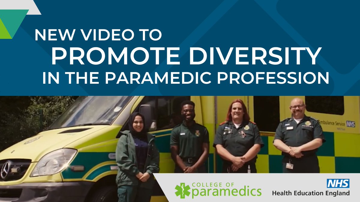 🎥 We’re pleased to launch our new video to promote diversity in the #paramedic profession, created in association with @NHS_HealthEdEng. Read more about the need to diversify the profession and watch the video here 👉 bit.ly/3kNsfoW #ParamedicsUK