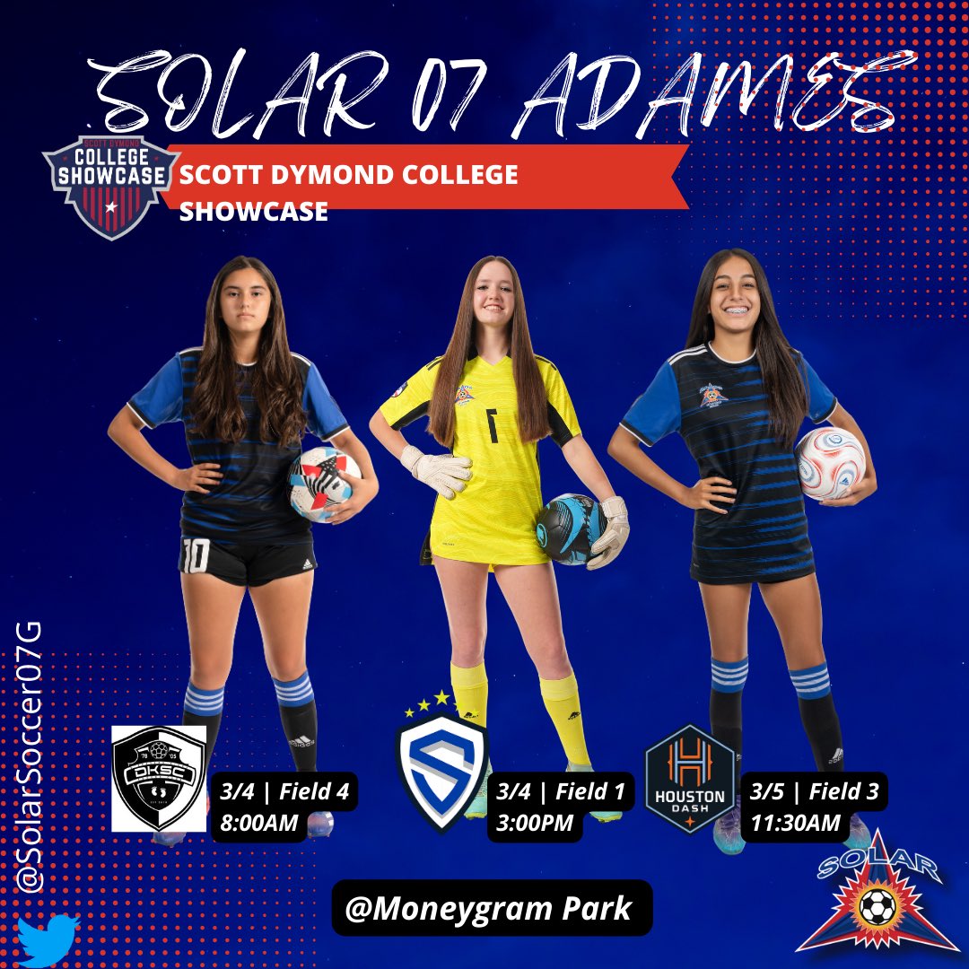We will be at Moneygram park this weekend for the @FCDallas Scott Dymond Showcase. 👀🫵 there #wearesolar #adames @ImYouthSoccer @PrepSoccer @TopDrawerSoccer @TheSoccerWire @solar_soccer