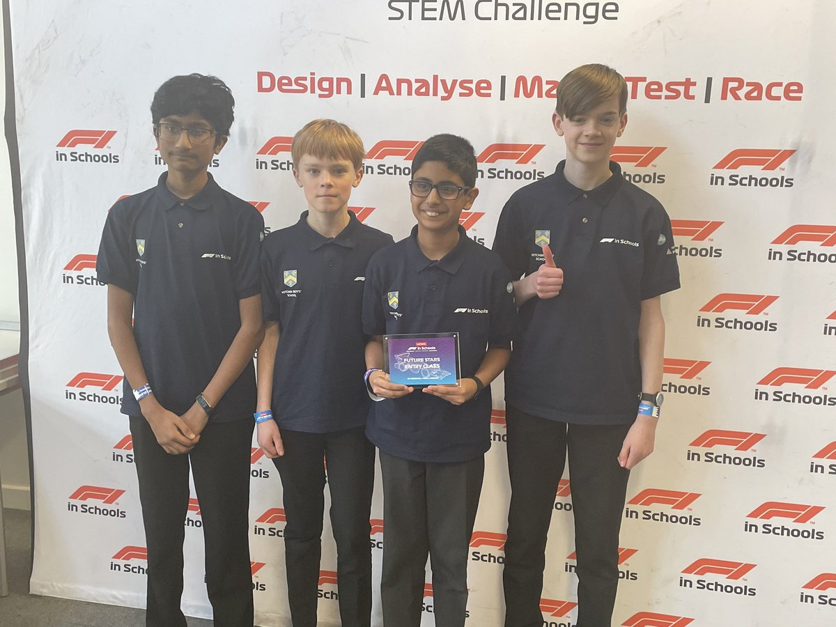 Well done to our F1 in schools teams who have picked up the @f1inschoolsUK #f1sukrf23 Entry class awards for fastest car, best engineered car, 1st place in entry class, future stars as well as Lightning reaction overall winners on top of nomination for best overall pit display.