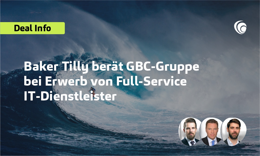Baker Tilly setzt die sehr gute Zusammenarbeit mit der GBC-Gruppe fort und hat den IT-Dienstleister beim Zusammenschluss mit der Bremer Comp-Pro Gruppe erneut steuerlich und betriebswirtschaftlich beraten ▶️bit.ly/3ELqlfq

#Transactions #IT