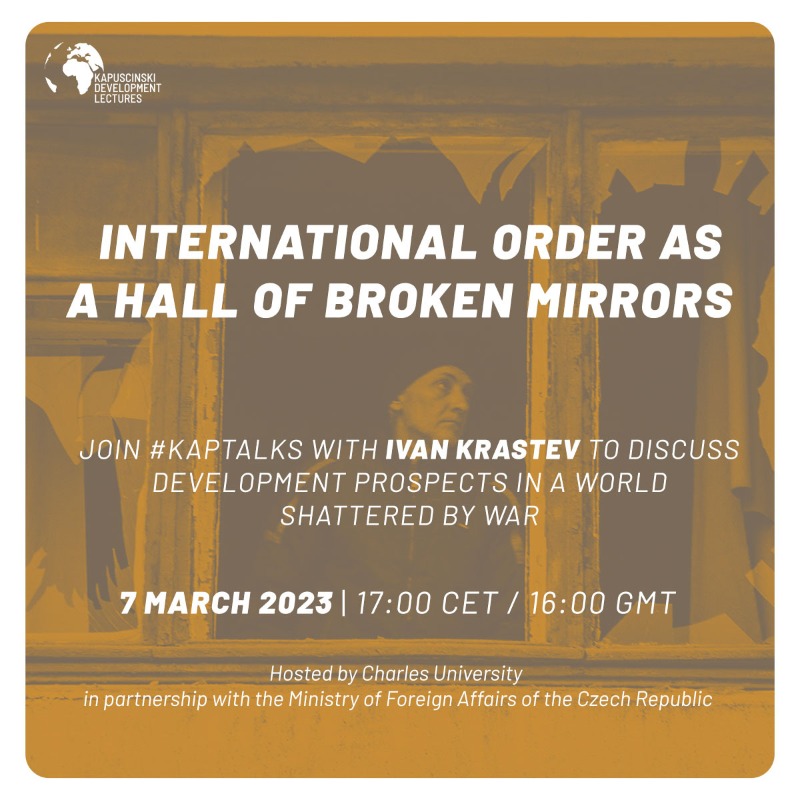 🔴 We're LIVE in a few hours! 

Don't miss Ivan Krastev’s lecture exploring the challenges of the global 🌍 multilateral system in a world shuttered by war.

⏲️ Start 17:00 CET / 16:00 GMT
📽️ Watch here 👉 bit.ly/krastev

#KAPTalks @kapulectures @CharlesUniPRG