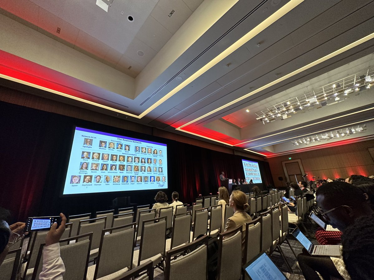 .@GbengaOgedegbe from @nyulangone discussing the @American_Heart’s Health Equity Research Network (HERN) for hypertension prevention - the #RESTORENetwork - and the five projects the network is undertaking #EPILifestyle23 @JAHA_AHA @AHA_Research @AHAScience