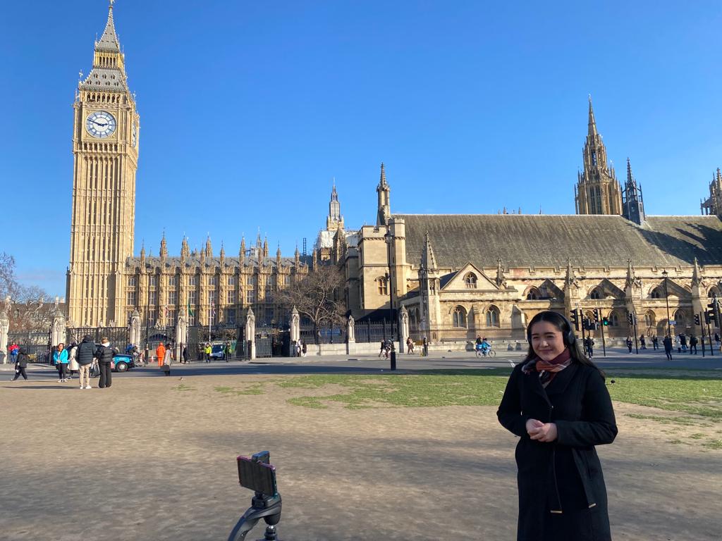 Another successful Newsday! A snapshot of our live reporter <a href="/killer_kat23/">Katrina Tudlong</a> from Westminster.