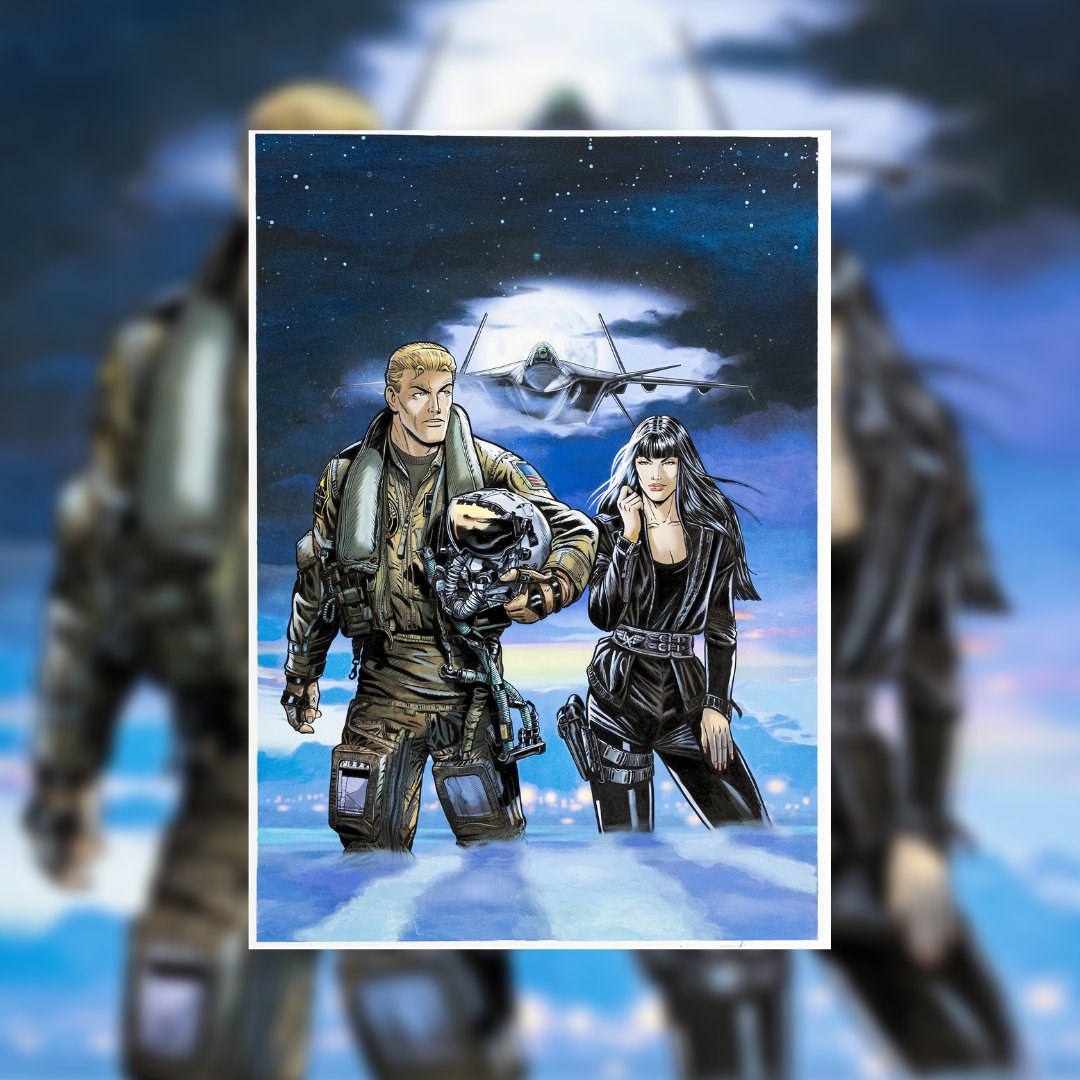 HAIntlComics's tweet photo. ✈️ Are you ready to serve?
These two Cover Original Art from #BuckDanny, Night of the Spectre #54 by #GilFormosa (published by @EditionsDupuis in 2015) will send you flying!
🧨 Enter battlespace and bid on these incredible originals while you can: https://t.co/RdwKrRwFhx https://t.co/2yMF9GsDfl