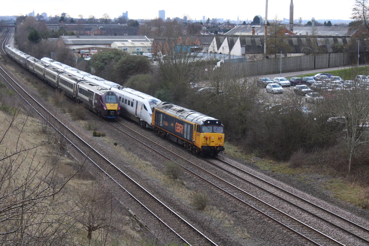 50007 with 805001 at Thurmaston with 5Z50 Oxley Carriage MD to Old Dalby.