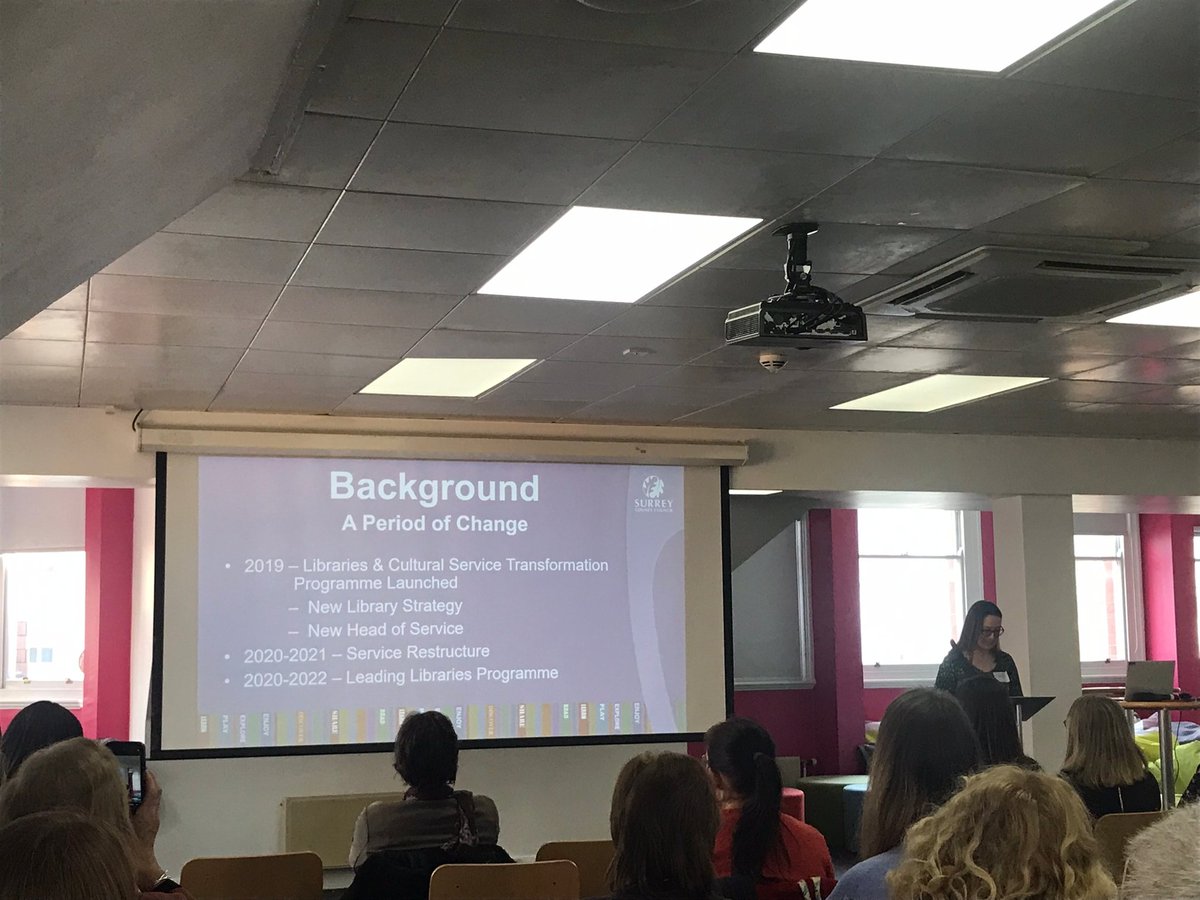 katiekinnear123's tweet photo. Talk over, phew 😅. Looking deadly serious in this shot! Such great talks today, lots of notes taken and contacts made. #librariesinnovate @libsconnected https://t.co/jld1vUhbyz