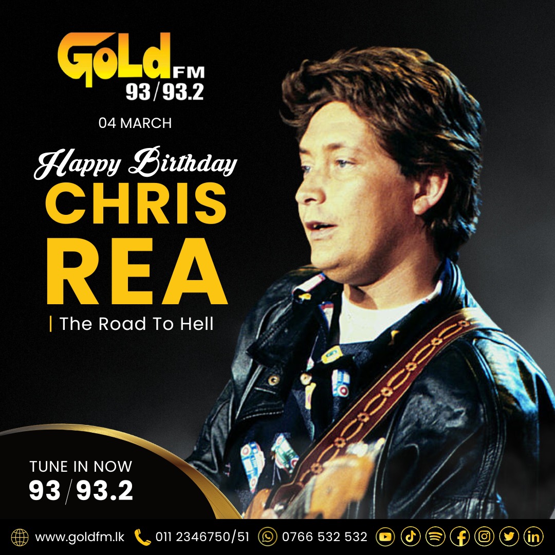 HAPPY BIRTHDAY TO CHRIS REA TUNE IN NOW 93 / 93.2 Island wide      