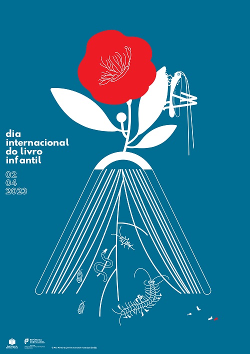 Cartaz de Ana Ventura, vencedora do Prémio Nacional de Ilustração 2022, para comemorar o Dia Internacional do Livro Infantil 2023!