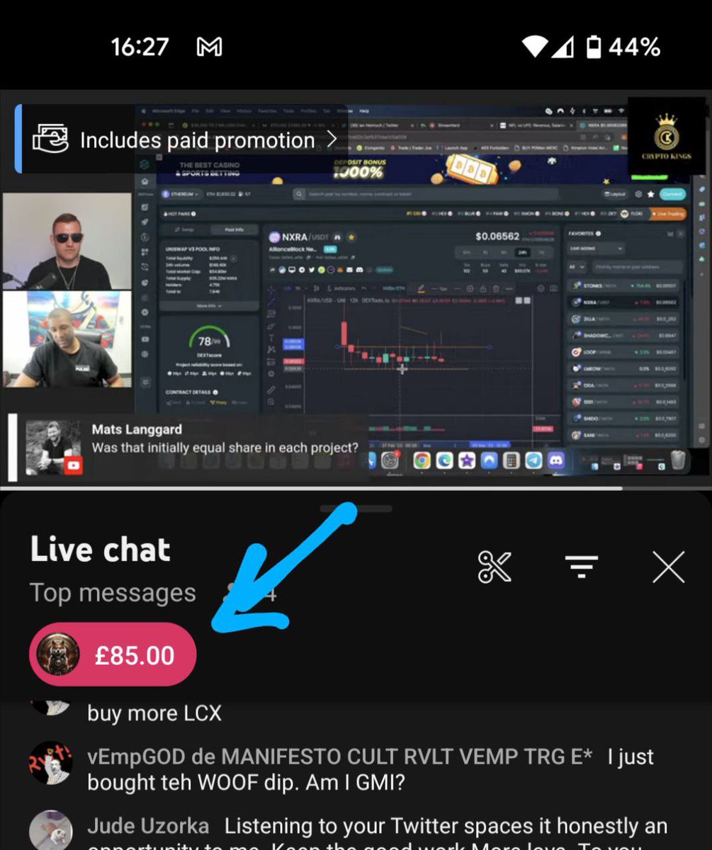 <a href="/iambroots/">MOON KING B-ROOTS</a> <a href="/ianheinischmma/">Ian Heinisch</a> 

#Arbkita community is in the #ShillTube live stream… 

$100 SuperChat - Lets get a TA on this beautiful chart!
dextools.io/app/en/arbitru…

#Arbitrum #ArbitrumGem #1000x #ShillTank #sharbi #memecoin $ARBKI