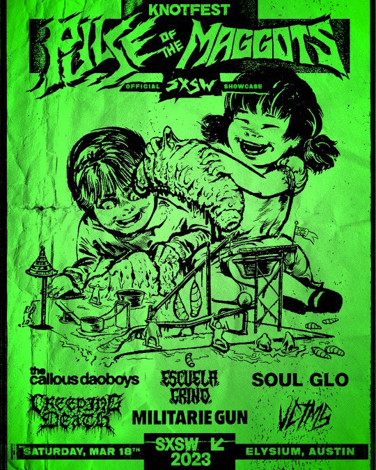 Playing the Pulse Of The Maggots showcase for <a href="/KNOTFEST/">KNOTFEST</a> at <a href="/sxsw/">SXSW</a>!!! Gonna be a good time! 3/18 at Elysium!