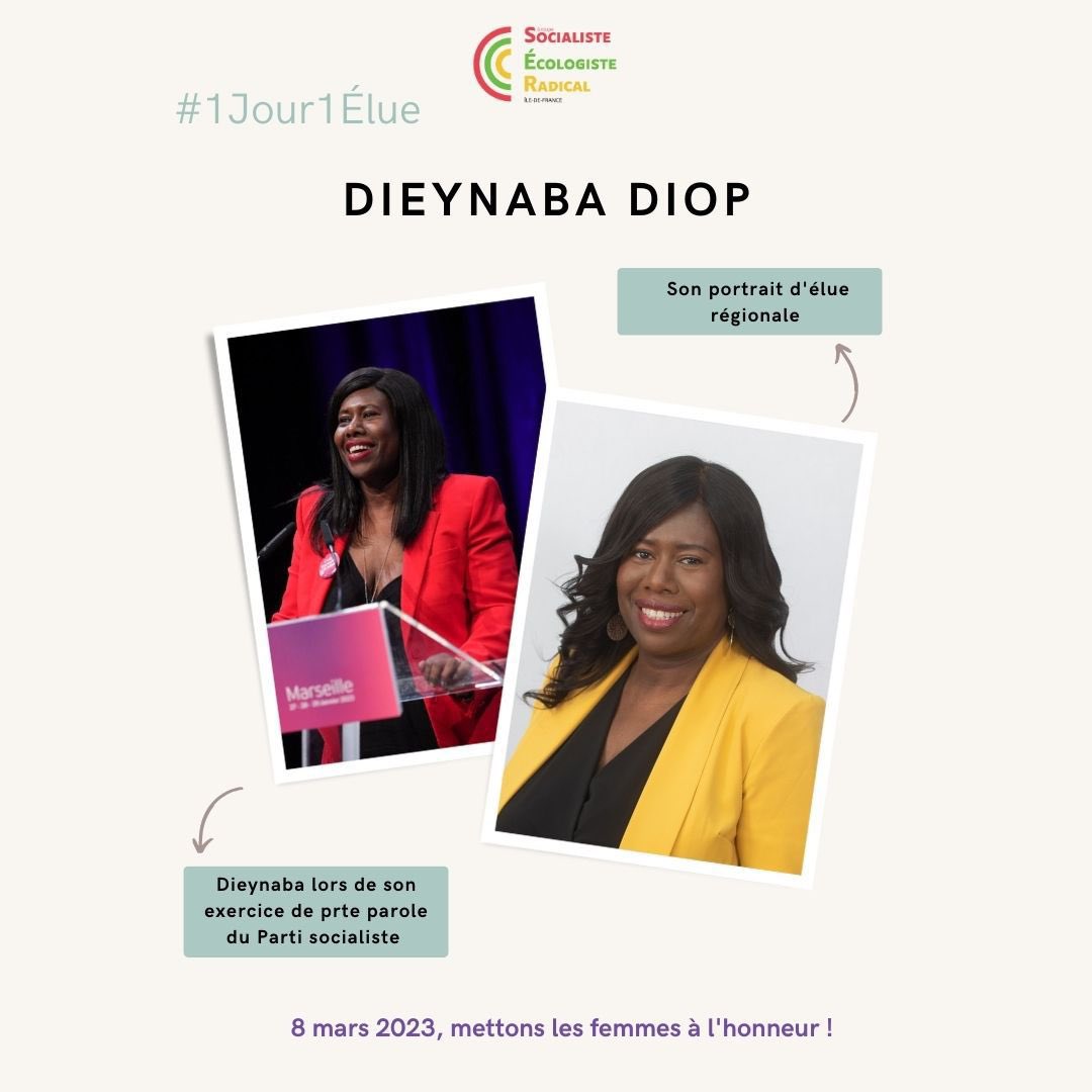 GroupeSER_idf's tweet photo. 🟣 | À l’occasion du #8mars le groupe SER met à l’honneur ses élues cette semaine. 

Retrouvez le portrait de @Dieynadiop2021 pour #1Jour1Élue👇🏼 https://t.co/PKysjBLQhp