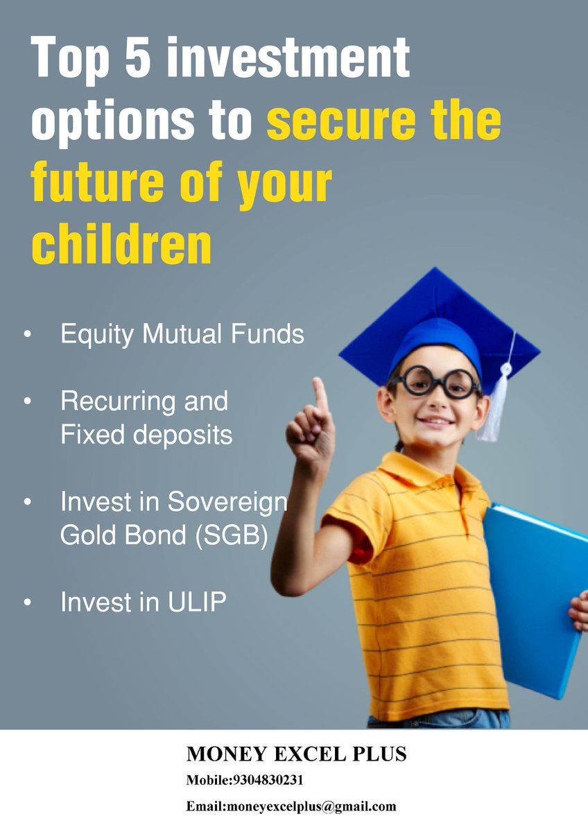 moneyexcelplus's tweet image. #childplan
#healthinsurance
#mutualfund
#lifeinsurance
