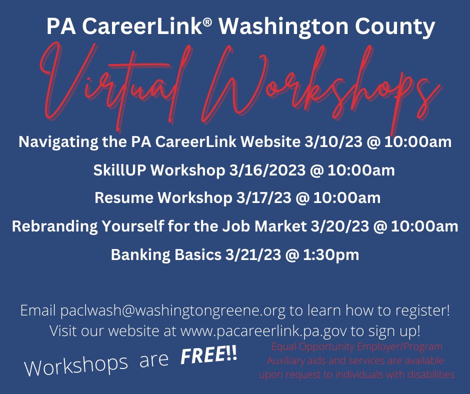 The PA CareerLink Washington County tweet media