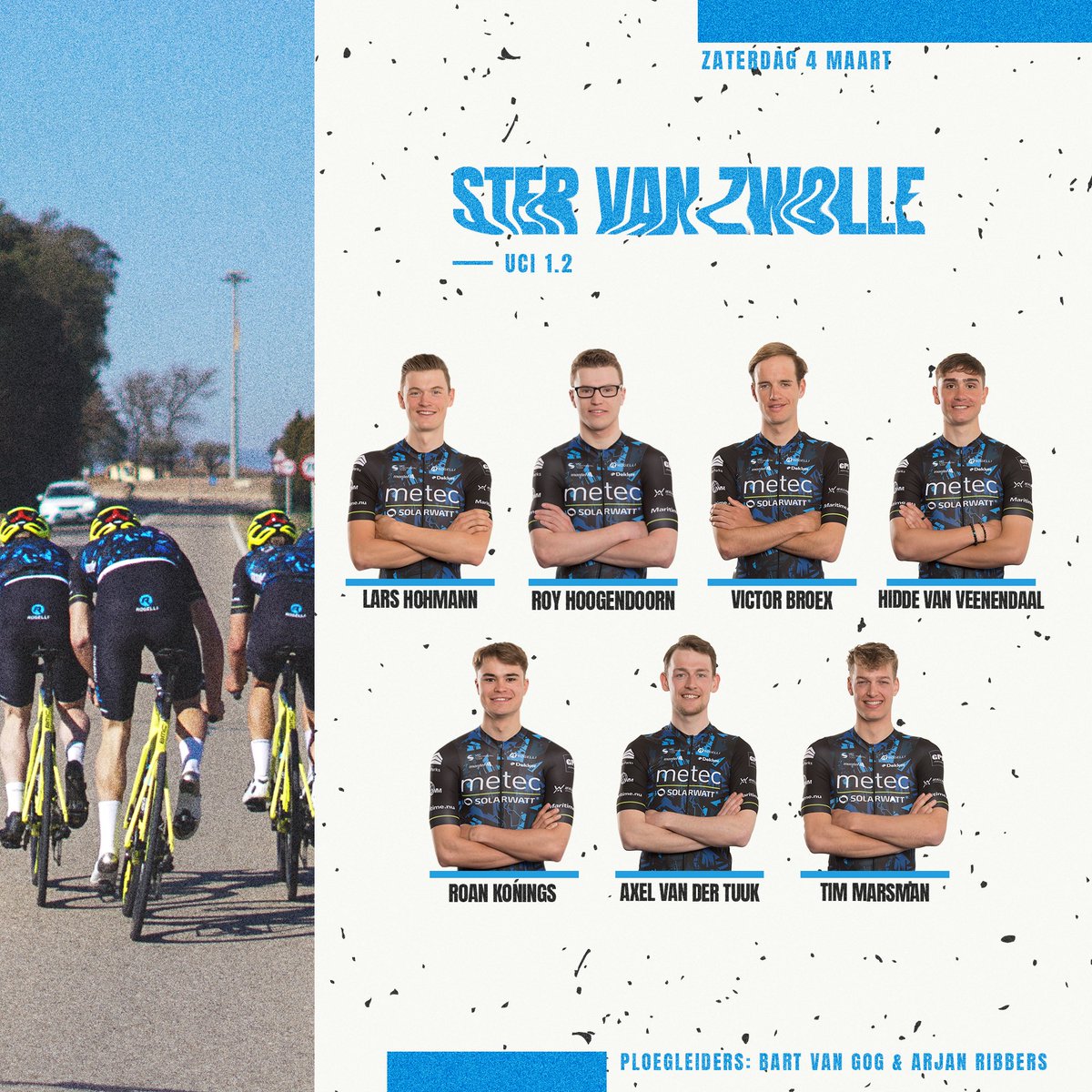 De ster is niet ver! ⭐️

Komend weekend is het zo ver, dan begint het Nederlandse wielerseizoen met de Ster van Zwolle! 

En dit zijn de mannen die het voor ons moeten doen!